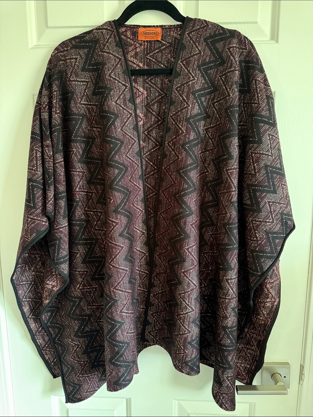 Missoni Mantella Zig Zag Open-Front Knit Cape (MA2EWMD3302 Var.0002 Tg. Unica)